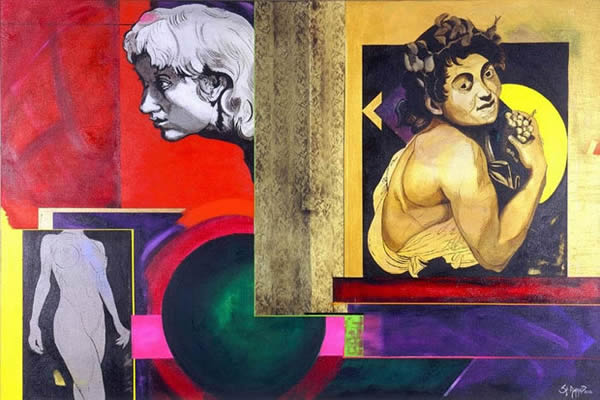 Baccus Mixed Media on Canvas