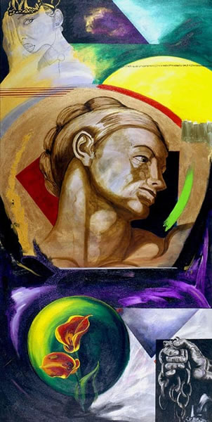 Divergent Dalliances  - Mixed Media on Canvas